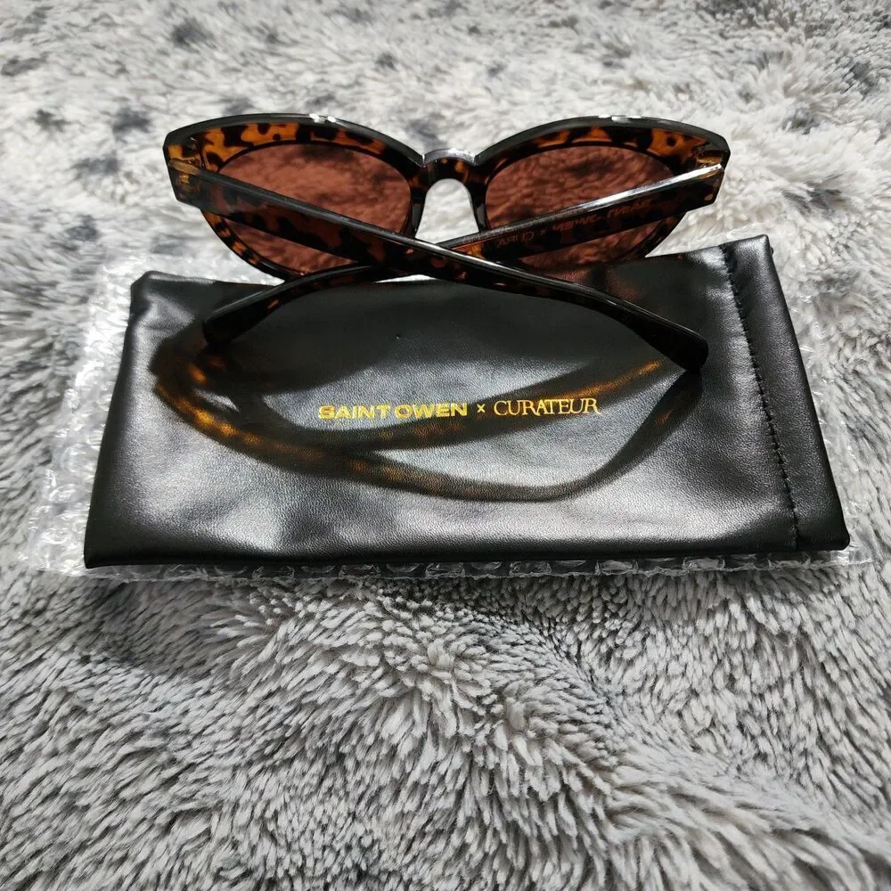 SAINT OWEN X CURATEUR WYLDE Tortoise Shell Sunglasses